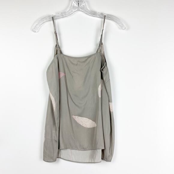 New With Tags Grade & Gather Gray Feather Spaghetti Strap Blouse Womens Sz Small - Picture 9 of 11